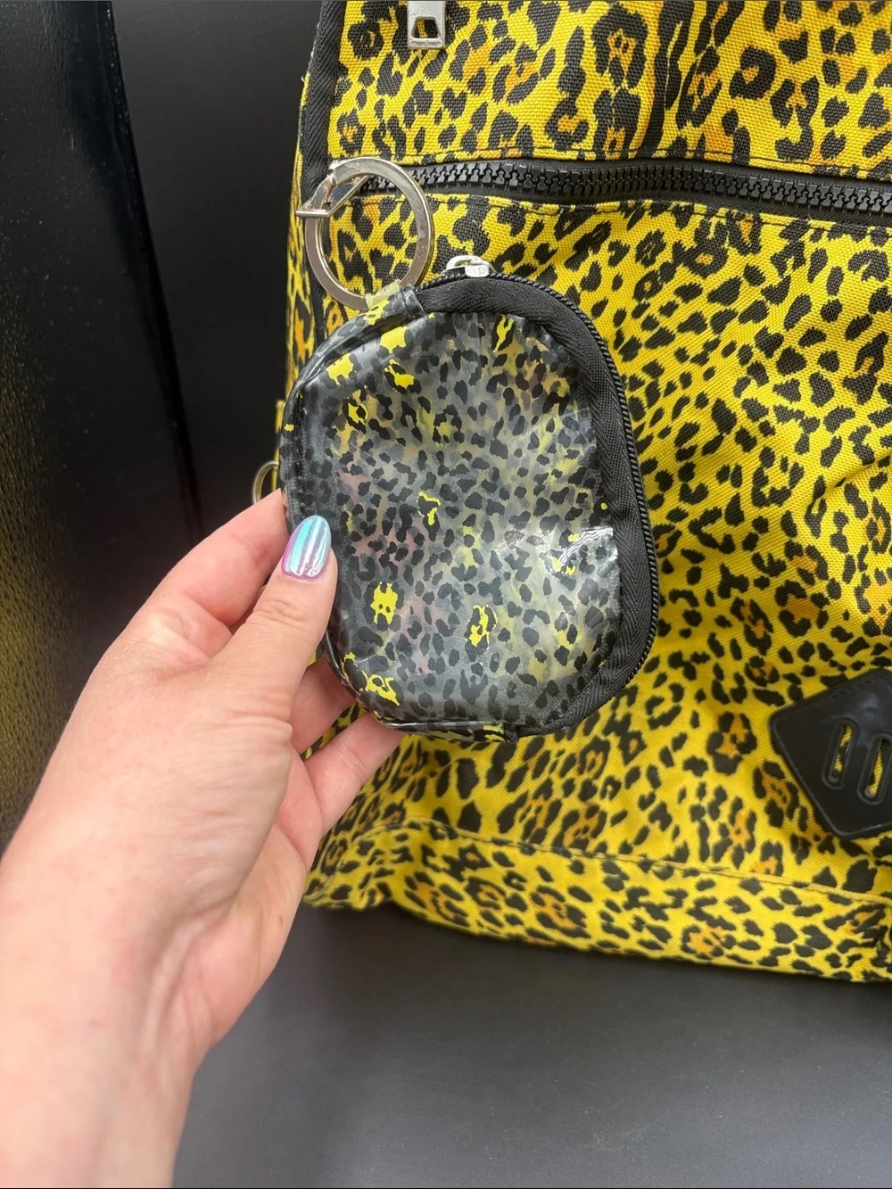Yellow Leopard Print Backpack